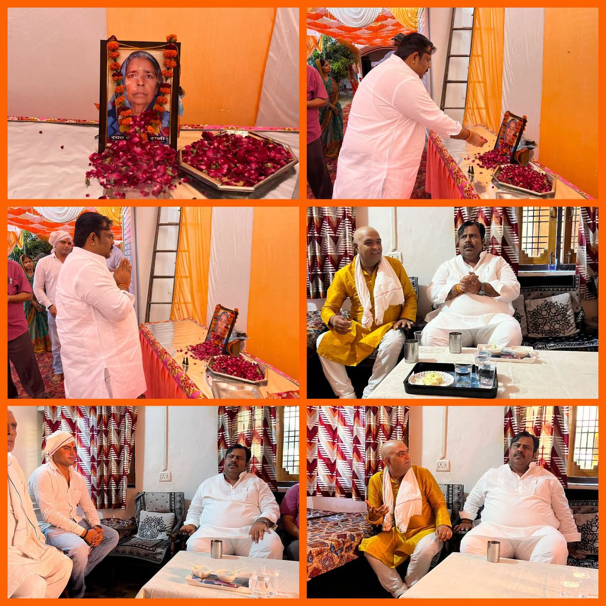 sagar_stp34's tweet photo. #सीतापुर 

कल मोहल्ला हेमपुरवा में चाचा श्री विजय सिंह जी की पूज्य माताजी के निधन उ��रांत आयोजित तेरहवीं संस्कार में पहुंचकर दिवंगत आत्मा को श्रद्धासुमन अर्पित किए।

ईश्वर दिवंगत आत्मा को अपने श्रीचरणों में स्थान प्रदान करें एवं शोकाकुल परिवार को इस दुःख को सहन करने की शक्ति दें।

भावपूर्ण श्रद्धांजलि। 🙏🌹