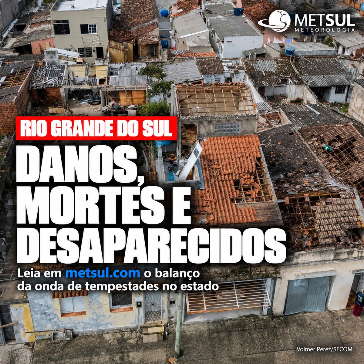 metsul's tweet photo. 🔴 TEMPO | Onda de tempestade, descrita por alguns internautas como “alarmismo” da Meteorologia, deixa dois mortos, três desaparecidos e danos em 119 municípios do Rio Grande do Sul. ▶️ https://t.co/HKQCOg8B6m https://t.co/fOoEUKj3jg