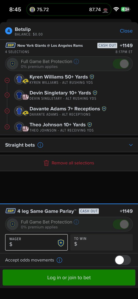 Super____Cooper's tweet photo. @Playbook FanDuel https://t.co/I8ncZld6cV
