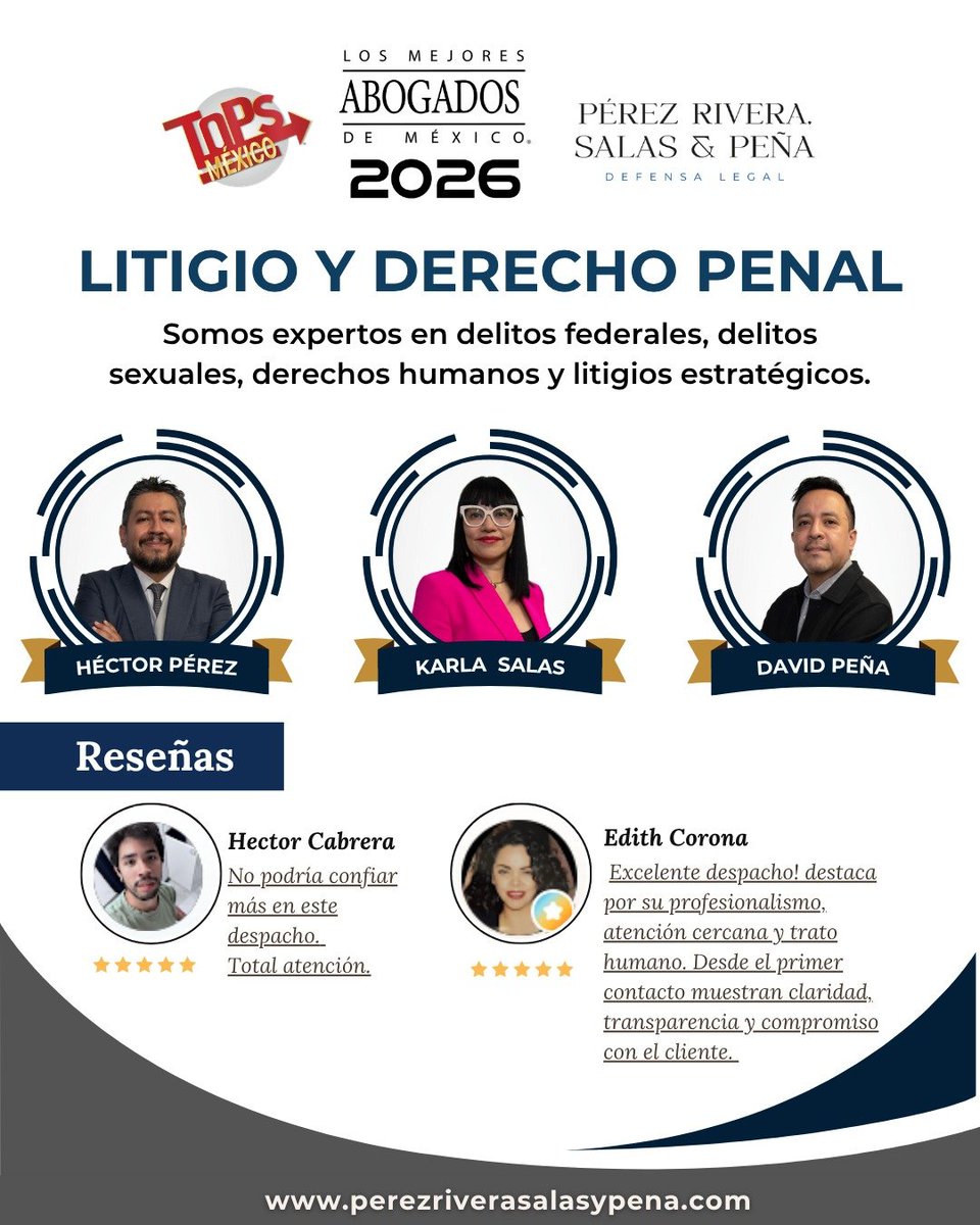 PspDefensa's tweet photo. La confianza de nuestros clientes es nuestro mayor respaldo. ⭐️⭐️⭐️⭐️⭐️
Porque detrás de cada reseña hay una persona que confió en nosotros para defender sus derechos.
📲 ¿Necesitas una #defensalegal? 
Agenda tu consulta

#DerechoPenal #Litigio #abogados https://t.co/D7Lk1jAYcQ