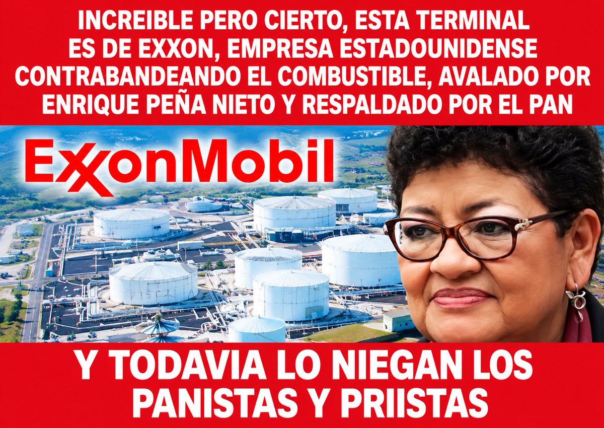 BarrancoAnaya's tweet photo. La empresa estadounidense Ikon Midstream está siendo investigada por la FGR por su presunta participación en una red de contrabando de combustible. Reuters también reportó que algunos cargamentos involucrados tenían como proveedor a Imperial Oil, empresa controlada mayoritariamente por ExxonMobil.