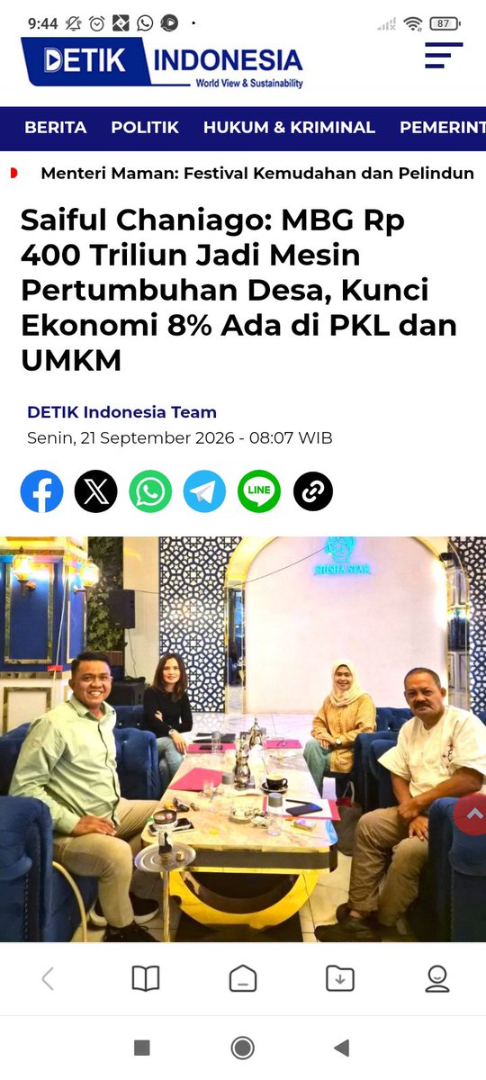 RiniSida's tweet photo. Gizi terpenuhi, ekonomi desa ikutan ngebut! 🚀 Program MBG Rp400 triliun jadi bukti nyata bagaimana ekonomi kerakyatan digerakkan dari bawah bersama PKL dan UMKM. https://t.co/5cvO6LMf0z
