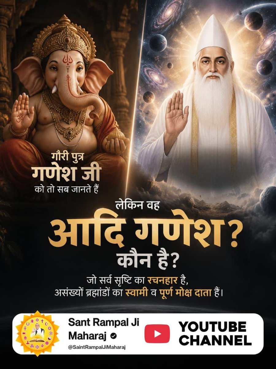 RameshThanki10's tweet photo. #StoryOf_AadiGanesha
🌳🪴🌳
गणेश और आदि गणेश का क्या संबंध है और क्या अंतर है?
अधिक जानकारी के लिए अवश्य देखें साधना चैनल शाम 07:30 बजे।

Sant Rampal Ji YouTube https://t.co/aRgvlH350e