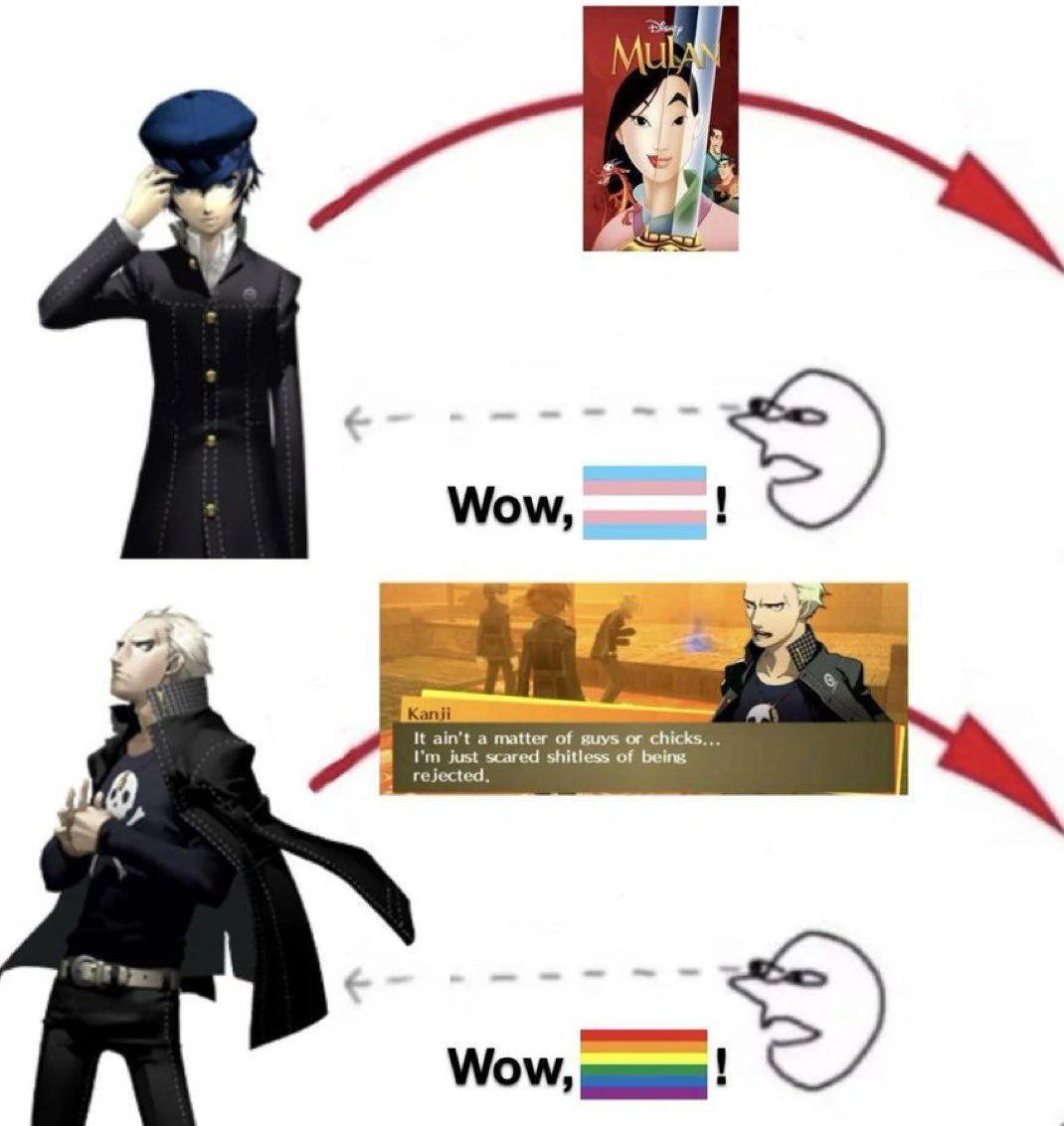 ShitpostRock's tweet photo. Still have no idea how people will insist on arguing about Naoto and Kanji after this image dropped https://t.co/DsrRKMaZmy