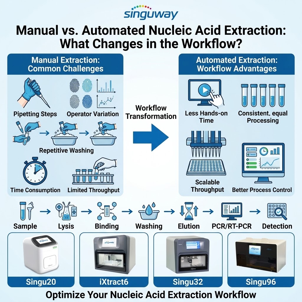 SINGUWAY2017's tweet photo. Magnetic bead technology is widely used in modern nucleic acid extraction.

Advantages include:

✔ Efficient purification
✔ Automation compatibility
✔ Consistent results

#MagneticBeads #Diagnostics https://t.co/y2cCqJP5jo