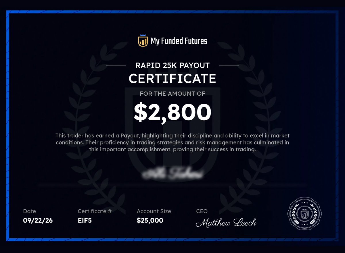 TheRedIntellect's tweet photo. @MyFundedFutures DONE! (2nd Prop Payout)

Took 5 seconds from request to approval and to sitting in my Rise account https://t.co/0Hx61rpKF4