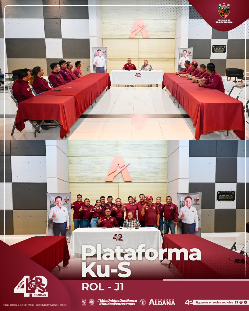 Seccion42_STPRM's tweet photo. Agradecemos a las guardias del Rol J1 de las plataformas Ku‑S y Ku‑H por acudir a esta Mesa de Trabajo y sostener un diálogo respetuoso, cercano y constructivo. 

A pesar de haber regresado sin descanso de una jornada de trabajo en otra localidad, nuestro líder Luis Gerardo Pérez Sánchez cumplió con el compromiso de recibirles, escuchar sus inquietudes y fortalecer la unidad que distingue a nuestra Sección 42. 

Su participación y disciplina reflejan el profesionalismo con el que cada guardia contribuye al buen rumbo de nuestra organización.
#MesaDeTrabajo #SomosSTPRM #MasUnidosQueNunca #UnidosVenceremos
@lgps03101 @MarcoAzuara1