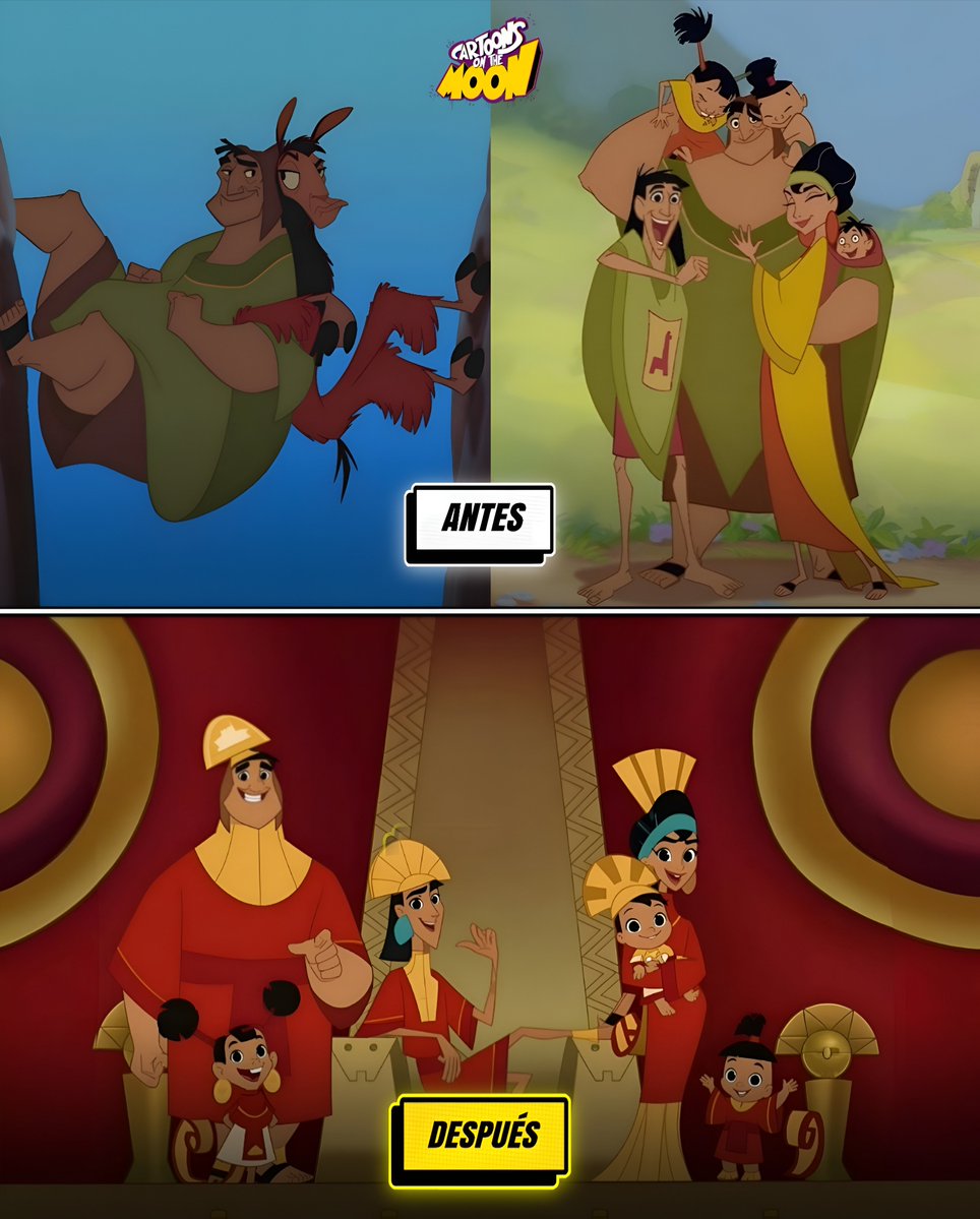 CartoonsOTMoon's tweet photo. Un dato animado hasta Beyond The Spider-Verse. Día 422:

Al final de la serie de Las locuras del Emperador, Kuzco invita a vivir al palacio a Pacha y a su familia para compartir el trono con ellos.

Esto en agradecimiento por haberlo apoyado siempre desde la película. https://t.co/mM0rr1AofI