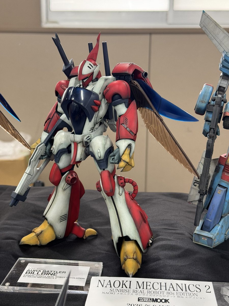 n_a_o_k_i_'s tweet photo. #ネクスポ2026 はじまってます！
今月末発売のNAOKI メカニクス用に作り起こしたビルバインも先行で展示してます！ https://t.co/X31oU6wqsV
