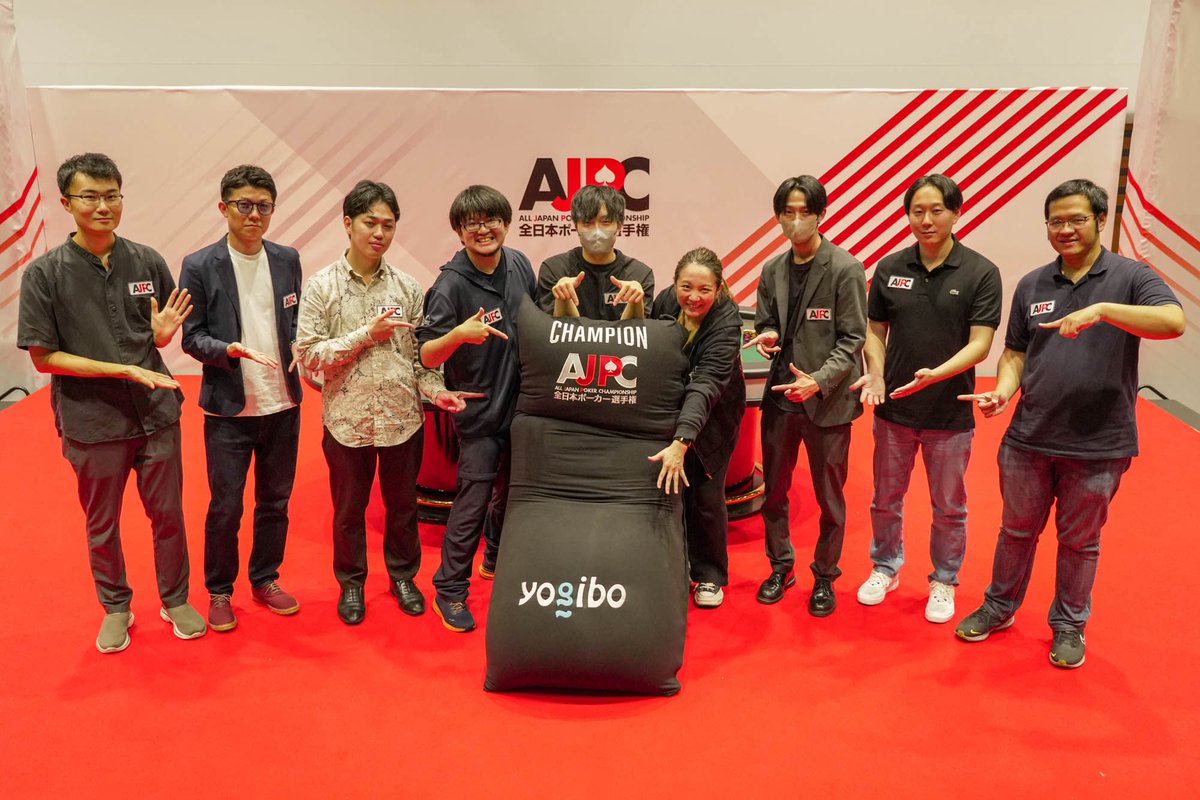 AJPC_JP's tweet photo. AJPC2026 全日本ポーカー選手権
【メイントーナメント Final Table】

いよいよチャンピオンが決まるFinal Tableの9名が決まりました‼️🏆
ポーカー日本一の称号は誰の手に⁉️
11時50頃よりライブ配信もスタート予定‼️📹

▼ライブ配信はこちら▼
https://t.co/zgj5ywsCji https://t.co/YY9MSLbTs2