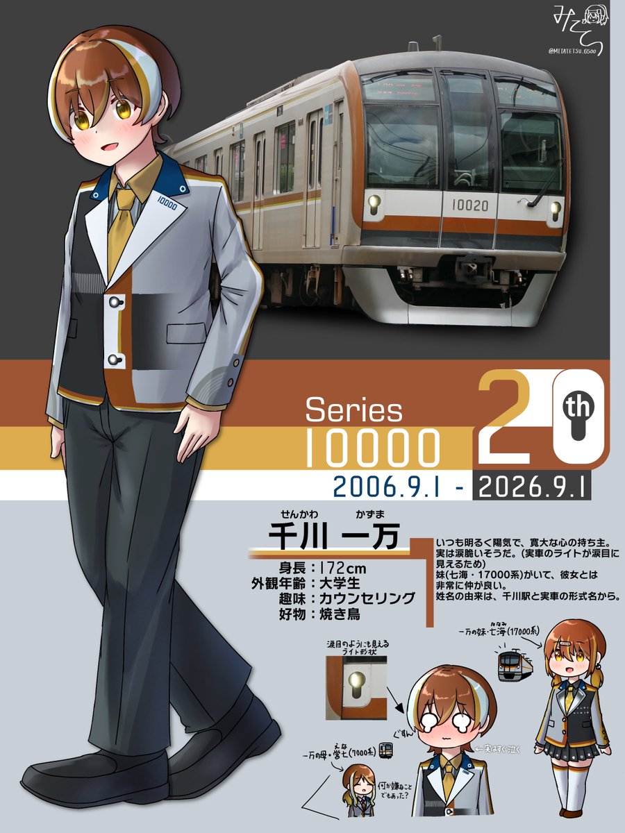 MITATETSU_6500's tweet photo. #シルバーウィークはフォロワーさんが増えるらしい
関東の鉄道車両を中心に擬人化してます https://t.co/HADPyVHISn