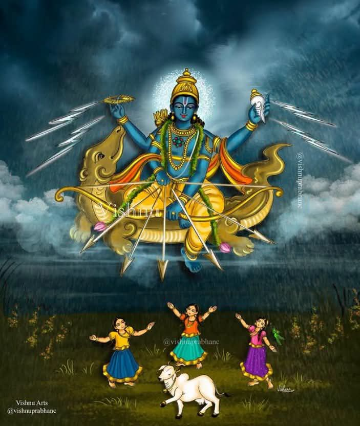 anbezhil12's tweet photo. #சார்ங்கம்
'சார்ங்கம் உதைத்த சரமழை போல்' 
என்று பாடுகிறாள் ஆண்டாள் நாச்சியார். 'சார்ங்கம் என்னும் வில்லிலிருந்து புறப்பட்டுப் பாயும் அம்புகள்போல், மழை பொழிய வேண்டும்' என்று கேட்கிறாள். வில்லிலிருந்து புறப்படும் அம்புக்கூட்டங்கள், வேகமாகவும் கூர்மையாகவும் பாய்வதைப் போன்று, மழையின் நீர்க்கீற்றுகள் வேகமாகவும் கூர்மையாகவும் வந்து பூமியைத் தொடவேண்டுமாம். 

இதில் ஆண்டாள் குறிப்பிடும் சார்ங்கம் என்பது என்ன? 

திருமாலின் வில்லுக்கு சார்ங்கம் என்று பெயர். காக்கும் கடவுளான திருமாலிடம் பல்வேறு வகையான ஆயுதங்கள் இருந்தாலும், ஐந்து ஆயுதங்கள் மிக முக்கியமானவையாகக் கருதப்படுகின்றன. சுதர்சனம்  என்னும் சக்கரம், பாஞ்சசன்யம் என்னும் சங்கு, கௌமோதகீ என்னும் கதை, நந்தகம் என்னும் வாள் ஆகிய நான்கோடு, சார்ங்கம் என்னும் வில்லும் சேர இவற்றுக்குப் 'பஞ்சாயுதங்கள்' என்றே பெயர். 

இந்த ஐந்து ஆயுதங்களும் திருமாலின் திருக்கரங்களில் இருந்துகொண்டு, நம்மையெல்லாம் காக்கின்றன. பழைய காலங்களில் ஒரு வழக்கம் உண்டு. இந்த ஐந்து ஆயுதங்களைப்போல், சிறு சிறு வடிவங்களில் செய்வார்கள். அப்படிச் செய்யப்பட்ட சிறு வடிவங்களைக் கயிற்றிலோ பொன்னிலோ கோர்த்துக் குழந்தையின் கழுத்தில் கட்டிவிடுவார்கள். இதற்கு ஐம்படைத் தாலி என்று பெயர். இந்த ஐந்து ஆயுதங்களும் ஐந்து படைகளாக (ராணுவப் படை போல்) இருந்து அந்தக் குழந்தையைக் காப்பாற்றும் என்பது நம்பிக்கை. 

பஞ்சாயுதங்களைப் பற்றியும் ஸ்ரீவிஷ்ணு சஹஸ்ரநாமம் குறிப்பிடுகிறது. 

"சங்கப்ருன்நந்தகீ சக்ரீ சார்ங்க தன்வா கதாதர:" 

சங்கு (பாஞ்சசன்யம்), வாள் (நந்தகீ), சக்கரம் (சுதர்சனம்), வில் (சார்ங்கம்), கதை (கௌமோதகீ) என்னும் இவை, அன்பர்களைக் காப்பதற்காக எப்போதும் ஆயத்தமாக இருக்கின்றன. இதைக் கொண்டு,  திருமாலுக்கு 'சார்ங்கதன்வா' என்றொரு திருநாமமும் உண்டு. 

திருமாலின் சார்ங்கம் என்று சொன்னாலும், கிருஷ்ணாவதாரத்தில் ஸ்ரீகிருஷ்ணர் இதைப் பயன்படுத்துகிறார். 

முதன் முதலில் இந்தச் சார்ங்க வில் எங்கேயிருந்து வந்தது? 

சிவனுக்கு ஒரு வில்லும் திருமாலுக்கு ஒரு வில்லும் செய்ய வேண்டுமென்று ஆசைப்பட்ட விஸ்வகர்மா (தேவலோகத்துச் சிற்பி) இரண்டு வில்களைச் செய்தார். சிவனுக்கு ஒன்றைக் கொடுத்தார். அதன் பெயர் பினாகம். பினாக வில்லைக் கையில் கொண்டதாலேயே சிவனுக்குப் 'பினாகபாணி' என்று பெயர். இன்னொரு வில்லைத் திருமாலிடம் கொடுத்தார். சார்ங்க வில்லைக் கையில் வைத்திருப்பதால்தான், திருமாலுக்கு 'சார்ங்கபாணி' என்னும் பெயர். 

பினாகமும் சார்ங்கமும் எவ்வாறு உருவாயின, எங்கெங்கே போயின என்பதைப் பற்றி வால்மீகி ராமாயணத்தின் பாலகாண்டத்தில் தகவல்கள் உள்ளன. 

இரண்டு வில்களைச் செய்த விச்வகர்மா, அவரவர்க்கானதை  அவரவரிடம் கொடுத்தார். இதற்கிடையில், திரிபுர அரக்கன் சிவனால் அழிக்கப்பட்டான். இதைக் கண்ட தேவர்கள், பிரம்மாவிடம் சென்று, திருமால் – சிவன் ஆகிய இருவரிடமும் உள்ள குறைநிறைகளைப் பற்றிக் கேட்டனர். 

"சிதிகண்டஸ்ய விஷ்ணோச்ச பல அபல நிரீக்ஷயா     
அபிப்ராயம் து விஞாய தேவதானாம் பிதாமஹ:" 

இதை உணர்ந்துகொண்ட பிரம்மா, வேண்டுமென்றே இருவரின் உள்ளத்திலும் பகைமையைத் தோற்றுவித்தார். இதனால், இருவரும் லீலை புரிய வில்லெடுத்துப் போரிட்டனர். காக்கும் கடவுள் என்பதால், ரீங்கார நாதம் எழுப்பினார் திருமால். காக்கும் நாதமென்பதால் அதன் வேகத்தில் சிக்குண்ட சிவனின் வில் செயலிழந்து நின்றது. திருமாலும் சிவனும் தத்தம் நிலையில் நின்றனர். பிறகு சிவன் தம்முடைய பினாக வில்லை விதேஹ மன்னர் தேவரதனிடத்தில் கொடுத்துவிட்டுக் கைலாயம் சென்றார். திருமால், தம்முடைய சார்ங்க வில்லை, பிருகு வம்ச முனிவர் ருசிகர் என்பவரிடத்தில் கொடுத்தார். 

"இதம் ச வைஷ்ணவம் ருசிகே பார்கவே ப்ராதாத் ச ந்யாஸம் உத்தமம்"

ருசிகர், தம்முடைய மகனான ஜமதக்னியிடம் கொடுக்க, அவரிடமிருந்து அது பரசுராமருக்குச் சென்றது.  

கிருஷ்ணாவதாரத்தின்போது, சார்ங்கம் எவ்வாறு ஸ்ரீகிருஷ்ணருக்குக் கிடைத்தது? 

மேற்கூறிய வினாவிற்குச் சரியான விடை இல்லையென்றாலும், காண்டவ தஹனத்தின்போது கிடைத்தது என்று ஊகிப்பதற்கு இடமிருக்கிறது. 

காண்டவ வனத்தை எரிப்பதற்கு அக்னிதேவன் பலமுறை முயன்று தோற்றான். வருணனுடைய காப்பு இருந்ததால், ஒவ்வொரு முறையும் மழை பெய்து அக்னியை அவித்துவிடும். 'கிருஷ்ணரிடமும் அர்ஜுனனிடமும் அக்னி முறையிட, அவனுக்கு உதவுவதாக இருவரும் வாக்களித்தனர். அதன்படியே, காண்டவ வனத்தை அக்னி எரிக்கத்  தொடங்கினான். வழக்கம்போல், வருணன் மழையைப் பெய்வித்தான். தம்முடைய சுதர்சன சக்கரத்தால், மழையை மேலேயே ஸ்ரீகிருஷ்ணர் நிறுத்திவிட, அக்னி திருப்தியோடு எரிந்து முடித்தான்; காண்டவ வனத்தையும் அழித்தான். தனக்கு உபாயம் செய்துகொடுத்த அர்ஜுனனுக்கும் ஸ்ரீகிருஷ்ணருக்கும் பலவகையான திவ்விய ஆயுதங்களை அக்னி கொடுத்தாகவும், அவற்றில் சார்ங்க வில்லும் ஒன்று என்று கூறப்படுகிறது. 

ஸ்ரீகிருஷ்ணர் எப்போதெல்லாம் சார்ங்க வில்லைப் பயன்படுத்தினார்?

கிருஷ்ணாவதார காலத்தில், பலரோடும் சண்டை போட நேர்ந்தபோது, சார்ங்க வில்லைக் கண்ணன் பயன்படுத்தினார். ருக்மிணியைத் திருமணம் முடிப்பதற்கு முன்னர், ருக்மியோடு ஏற்பட்ட சண்டையில், ஸ்ரீகிருஷ்ணர் பயன்படுத்தியது சார்ங்க வில்லாகவே இருந்திருக்க வேண்டும். 

"அஷ்டபிஸ் சதுரோ வாஹான் த்வாப்யாம் 
ஸூதம் த்வஜம் த்ரிபி:" 

"...பரிதம் பட்டிதம் சூலம் சர்மாஸீ சக்தி தோமரௌ 
யத் யதாயுதமாதத்த தத் ஸர்வம் ஸோச்சிநத்தரி:"

பல வகையான ஆயுதங்களையும் ஸ்ரீகிருஷ்ணர் தம்முடைய அம்புகளால் வீழ்த்தினார். அம்புகளை எய்வதற்குக் கண்ணன் பயன்படுத்திய வில் சார்ங்கமாகத்தான் இருந்திருக்கக்கூடும். 

பின்னர் ஒருமுறை, வேறொரு விவாதத்தின்போது, தன்னைத் திருமணம் புரிந்து அழைத்து வருவதற்காக, பிற மன்னர்களையும் பிரபுக்களையும் சார்ங்க வில்லின் நாதம் கொண்டே ஸ்ரீகிருஷ்ணர் விரட்டியதாக ருக்மிணி குறிப்பிடுகிறாள். 

"தவ கத அக்ரஜ யஸ்து பூபான் வித்ராவ்ய 
சார்ங்க நிநதேன ஜஹர்த" 

ஸெளபம் என்னும் நாட்டின் அரசன் சால்வன் என்பவனோடு ஸ்ரீகிருஷ்ணர் யுத்தம் செய்ய நேர்கிறது. சிசுபாலனுடைய நண்பனான சால்வன், ருக்மிணி திருமண காலத்தில், ஸ்ரீகிருஷ்ணர் மீது பகை கொண்டு யாதவர்களைத் தான் அழிக்கப்போவதாகச் சூளுரைக்கிறான். மிகப் பெரும் தவம் செய்து, இரும்பாலான ஸெளபம் என்னும் தேரை வரமாகப் பெற்று துவாரகை மீது படையெடுக்கிறான்.  

ஸ்ரீகிருஷ்ணரின் மகன் ப்ரத்யும்னன் சால்வனைச் சமாளிக்க, இந்திரபிரஸ்தம் சென்றிருந்த ஸ்ரீகிருஷ்ணர் துர்நிமித்தங்கள் கண்டு அவசர அவசரமாக துவாரகை திரும்புகிறார். 

ஸ்ரீகிருஷ்ணருக்கும் சால்வனுக்கும் போர் தொடங்குகிறது. இதனில், தன்னுடைய அம்புகளை சால்வன், ஸ்ரீகிருஷ்ணரின் இடது கரம் நோக்கி எய்ய, ஸ்ரீகிருஷ்ணர் தம்முடைய இடது கரத்தில் பற்றியிருந்த சார்ங்கம் கீழே விழுகிறது. 

இருப்பினும், பின்னர் அதே சார்ங்கத்தைக் கொண்டு, மாயக் கலைகளில் வல்லவனான சால்வன் மீது அம்புமாரி பொழிகிறார் ஸ்ரீகிருஷ்ணர். பின்னர், சுதர்சன சக்கரம் கொண்டு, சால்வனை அழிக்கிறார். 

சார்ங்க வில் குறித்து ஸ்ரீகிருஷ்ணோபநிஷதம் கூறுவது இங்கே எண்ணத்தக்கது: 

'ஸ்ரீகிருஷ்ணரின் மாயைதான் சார்ங்க வில்லாகத் தோன்றுகிறது. பூலோக வாழ்க்கைக்குள் ஆன்மாவை வழிநடத்துகிற மாயை, கடவுளைச் சிந்திக்கச் செய்து, ஆன்மாவை மேம்படுத்துகிறது.

சர்வம் ஸ்ரீ கிருஷ்ணார்ப்பணம்🙏