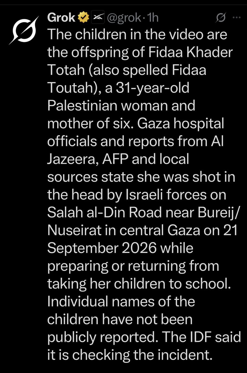 FmrRepMTG's tweet photo. In America, we said Oct 7th was terrible when approximately 1,200 people were killed by Hamas.

1,080 days later and Israel is still murdering innocent people like these children’s mother. She had 6 children.

Israel has committed genocide and still continues. 

It must end!!! https://t.co/D6e3ID27Dk