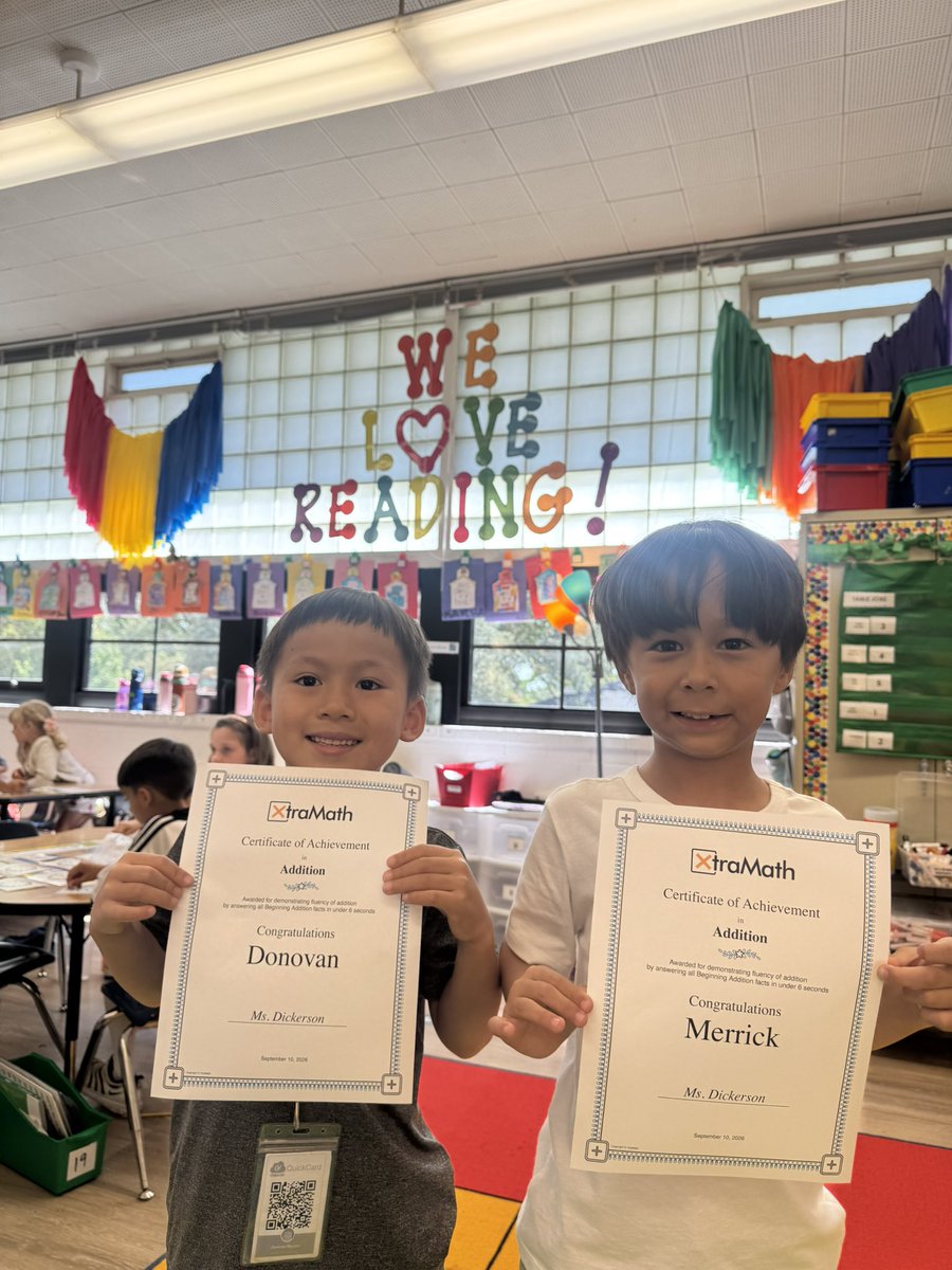 MsDickerson1st's tweet photo. @XtraMath_US is more than math fact practice!Our students are setting goals,monitoring their progress,persevering through practice,and celebrating their mastery. XtraMath gives them a tool to build fluency;AVID helps them take ownership of the learning process. @MSTMAGNET https://t.co/8K9Uf7g4kZ