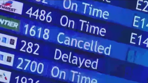 Wirevance's tweet photo. 🇺🇸✈️ An Amtrak crew accidentally severed a fiber line in New Jersey, causing a telecom outage that halted flights at Newark, JFK, LaGuardia, Philadelphia, Boston and Teterboro. 

Over 1,000 flights delayed or canceled; repairs done Monday.

 #FlightDelays https://t.co/De69oKe4gq
