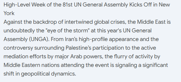 TangLydia11219's tweet photo. 🗣️ Discussion:
Do you think Middle Eastern nations can achieve substantive diplomatic breakthroughs regarding regional ceasefires or post-war reconstruction during this year's UN General Assembly? Share your thoughts in the comments! 👇🧠🧠 https://t.co/twPb6jpkf4