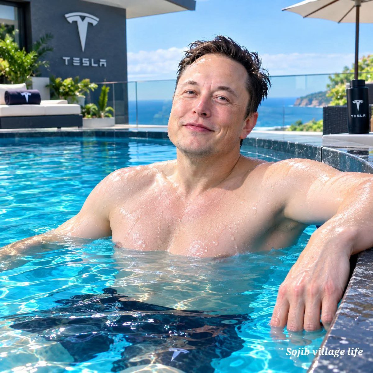 Elon_Nation347's tweet photo. ☀️💦 A relaxing moment by the pool! Elon Musk enjoying a peaceful swim and taking a break from his busy day. 🌊😎✨
What do you think of this refreshing moment? 💙" https://t.co/D1qaeEYNDb