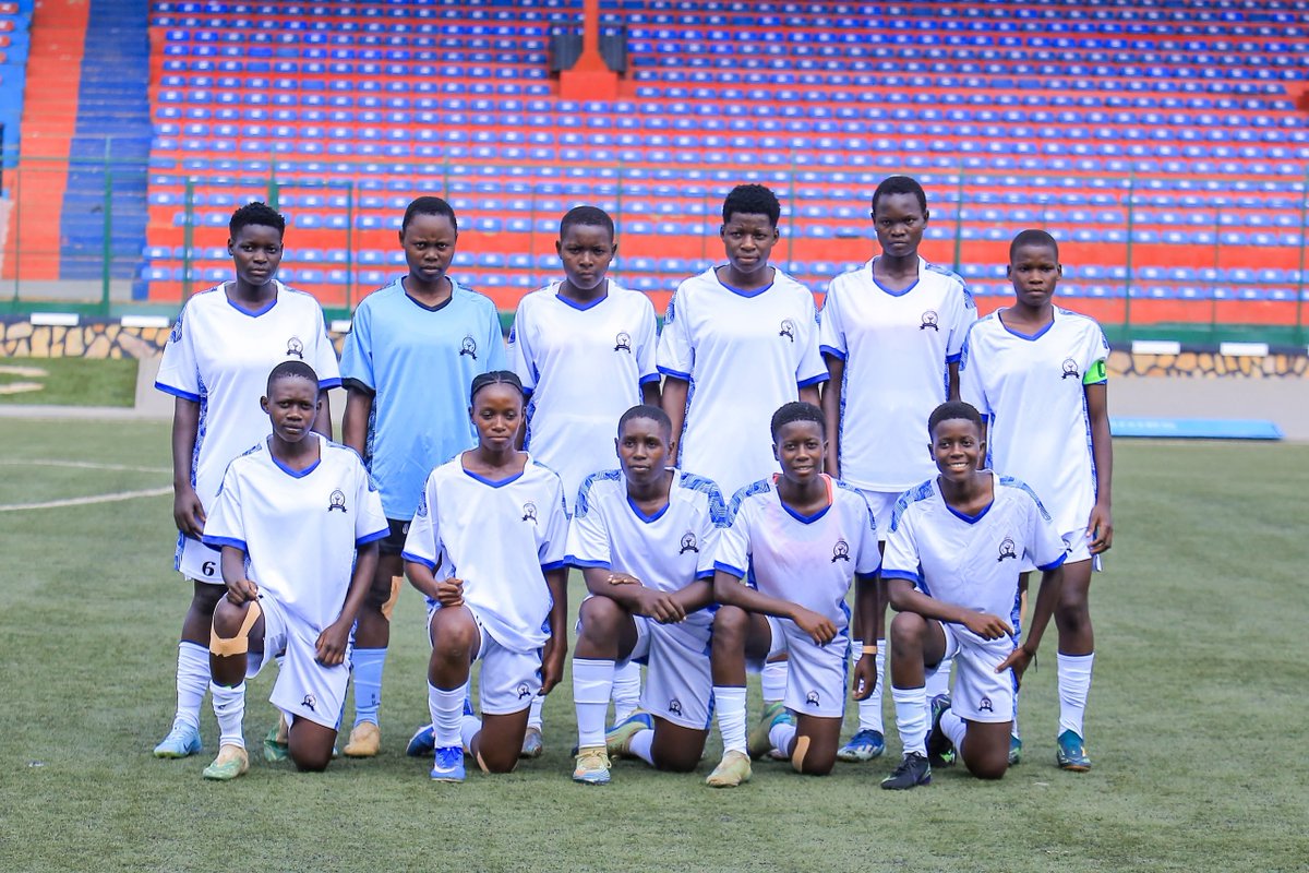 FUFAWSL's tweet photo. The XI that made history.
Jinja United WFC’s first-ever starting XI in the Finance Trust Bank FUFA Women Super League. 

Standing (L–R): Winnie Naluyange, Adeke Anna, Benitah Nassejje, Aisha Naigaga, Hildha Tibyaze, Akoth Mary Aisha (C).

Squatting (L–R): Babirye Patricia, Kasango Shakirah, Babirye Doreen Nantume, Babirye Janet, Kaudha Sharon.

#FTBFWSL | #WomenFootballUG