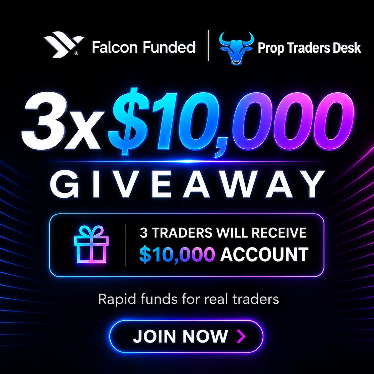 _0xMRJ's tweet photo. 🎉 GIVEAWAY ALERT 🎉

🏆 3 WINNERS
💰 3 × $10,000 Falcon Funded Accounts

How to Enter:
✅ Follow @FalconFunded @MRJ_TRD @raghavsharmafx @ReFlex_Trader @propfirmarena @Rutvik0c

✅ Like & Repost this post
✅ Tag 3 trader friends
✅ Join the Falcon Funded Discord
🖇️ https://t.co/325gOQKJld

✅ Drop a screenshot of your Discord join as proof

🎯 Winners will be selected after the giveaway ends.

Good luck, traders! 🚀🔥