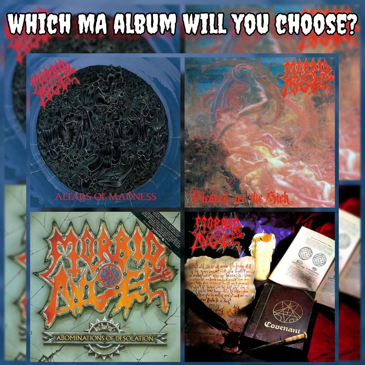 EaracheRecords's tweet photo. You know the drill by now. Pick just one 
#morbidangel #earacherecords https://t.co/JFhiWQRETh