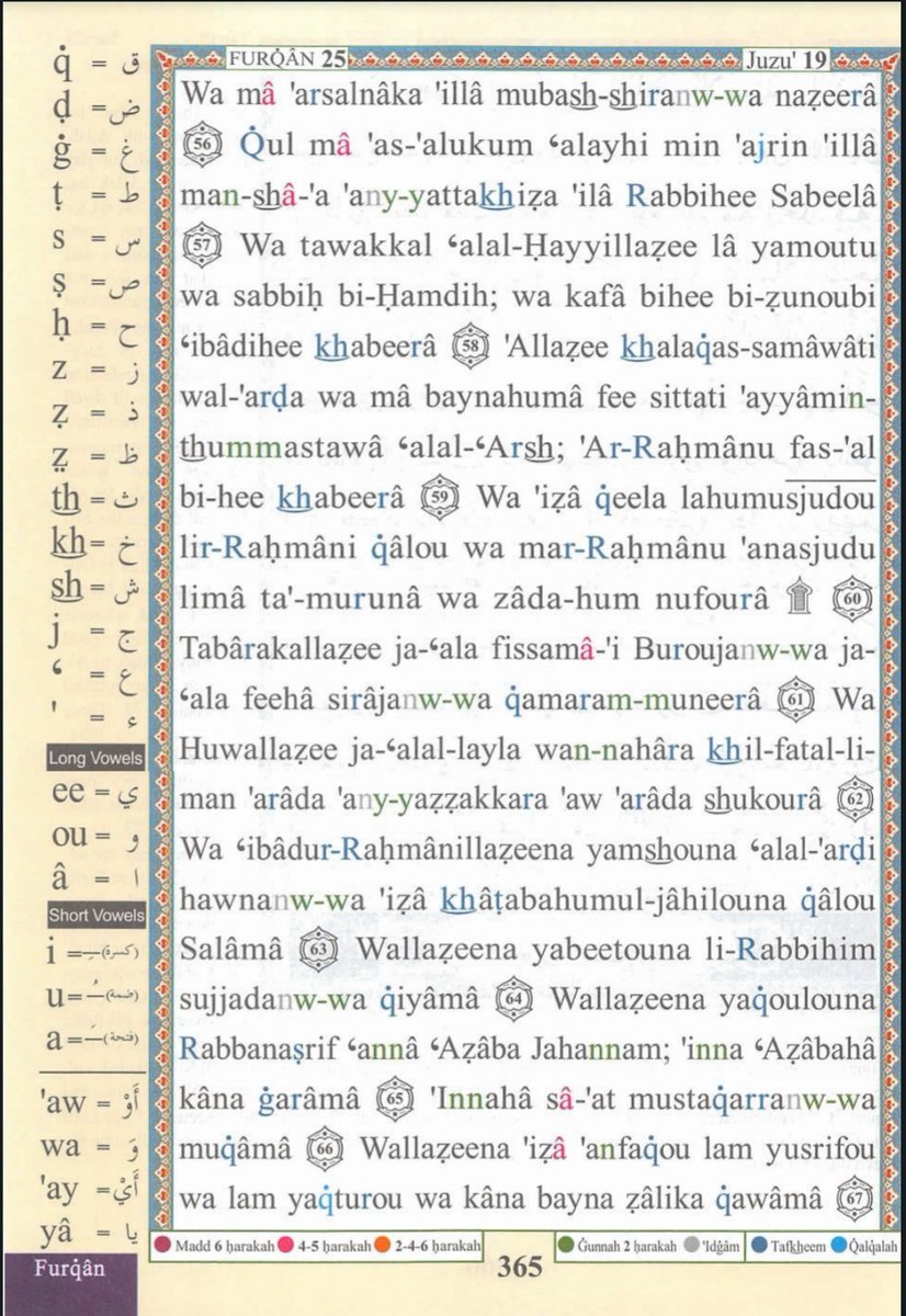 IdrisAOni1's tweet photo. Pages of the Glorious Qur’ān today, Tuesday 22/9/26, Sūrah al-Furqān (25): 56-77, tafakkur verse 25: 63-65

Theme: The Noble Qualities of the Servants of the Most Merciful

 وَعِبَادُ ٱلرَّحْمَٰنِ ٱلَّذِينَ يَمْشُونَ عَلَى ٱلْأَرْضِ هَوْنًا وَإِذَا خَاطَبَهُمُ ٱلْجَاهِلُونَ قَالُوا سَلَامًا ۝ وَٱلَّذِينَ يَبِيتُونَ لِرَبِّهِمْ سُجَّدًا وَقِيَامًا ۝ وَٱلَّذِينَ يَقُولُونَ رَبَّنَا ٱصْرِفْ عَنَّا عَذَابَ جَهَنَّمَ إِنَّ عَذَابَهَا كَانَ غَرَامًا

“And the servants of the Most Merciful are those who walk upon the earth with humility, and when the ignorant address them offensively, they respond with words of peace; 
those who spend part of the night prostrating and standing before their Lord; 
and those who pray, ‘Our Lord, avert from us the punishment of Hell. Indeed, its punishment is an inseparable torment.’”

LESSONS:
1. True servanthood to Allah manifests in character. The genuine servants of al-Raḥmān are recognised by humility, tranquillity and dignity, not arrogance or self-importance.

2. Ignorance is not always defeated through argument. Sometimes the wisest response to provocation is a dignified word of peace and a refusal to descend into indecency.

3. Their humility before people is sustained by their submission before Allah. They walk gently during the day because they stand and prostrate before their Lord at night.

4. Righteous deeds do not make sincere believers feel secure from Allah’s judgement. The closer they grow to Him, the more deeply they combine hope in His mercy with fear of His punishment.

5. A beautiful public character is often the fruit of a private relationship with Allah. Those who wish to embody peace, restraint and humility in society must cultivate sincere worship in solitude.

اللَّهُمَّ اجْعَلْنَا مِنْ عِبَادِ الرَّحْمَٰنِ، وَارْزُقْنَا التَّوَاضُعَ وَالْحِلْمَ وَحُسْنَ الْخُلُقِ، وَأَعِنَّا عَلَى قِيَامِ اللَّيْلِ وَصَالِحِ الْعَمَلِ، وَاصْرِفْ عَنَّا عَذَابَ جَهَنَّمَ، وَأَدْخِلْنَا الْجَنَّةَ بِرَحْمَتِكَ يَا أَرْحَمَ الرَّاحِمِينَ. آمِين.

O Allah, make us among the servants of the Most Merciful. Grant us humility, forbearance and excellent character. Assist us in standing before You at night and performing righteous deeds. Avert from us the punishment of Hell and admit us into Paradise through Your mercy, O Most Merciful of those who show mercy. Āmīn.