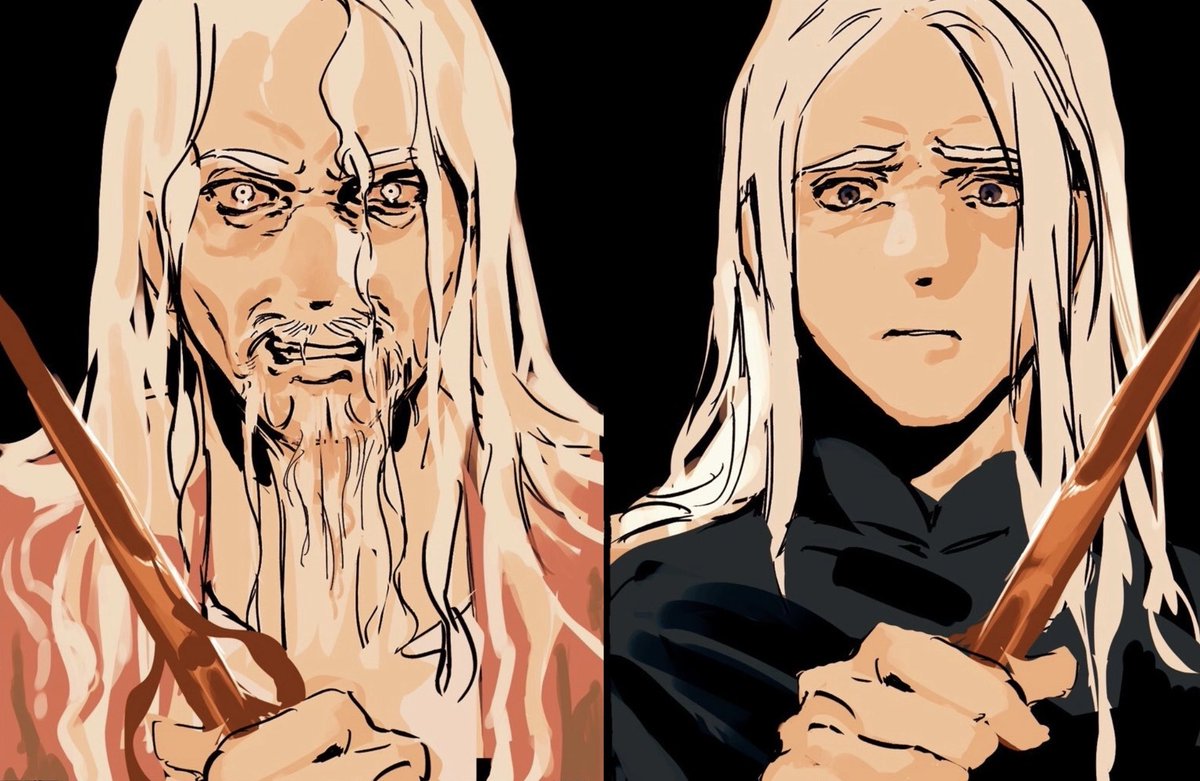 got_onstage's tweet photo. Full text of Aerys and Rhaegar’s scene together after Aerys’ surprise arrival at Harrenhal | Part 2/2 🐉 

Aerys: Do it, Rhaegar. Do your duty and leave this room a king, for you have it right. I am mad. My mind is more dragon than man. I have a rage mighty as the Black Dread, I toy with men as I did insects in my youth, plucking off limbs to watch them squirm. The world has ceased to make sense. I only wish someone would give me the honesty of a blade in my heart. Please, my boy, end this! END IT!

Rhaegar: I'm no kinslayer! I'll not begin a reign with bloodshed.

Aerys: You are weak! You lack the spine to be king. A reign is not your intention. It’s the actions you take when fate commands it, one after the other, every day, the thousand tiny cuts. For all their pretty songs of benevolence, the realm would rather a king who gleefully inflicts pain than one who cowers from it. The gods flip no coin, Rhaegar! ‘Tis the Iron Throne makes you mad.

Rhaegar: Then unseat yourself and let me rule, for I have a destiny to fulfill, father. I am the Prince that was Promised. 

Aerys: (bursts into laughter) Alas, you are already mad!

Rhaegar: I've spent my life in preparation.

Aerys: Then your life has been wasted! The song of ice and fire, for generations, it was heard only by kings. Now you share it with the realm. 

Rhaegar: I am to unite the kingdoms against the coming darkness. Aegon dreamed of-

Aerys: Aegon dreamed of power. The song of ice and fire is nothing but a story. A tale told to legitimize the slaughter, just as you invoke it now to justify your own ambition. 

Rhaegar: Everything he saw has come to pass… I was conceived beneath a bleeding star, as was foretold.

Aerys: There was no bleeding star! 

Rhaegar: No, the maesters proclaimed it - a red comet above King's Landing… 

Aerys: (speaking High Valyrian) The dragon must have three heads. The prince that was promised will be a third born child (repeats in High Valyrian). 

Rhaegar: There must be one more.

Aerys: I have but two! And soon shall you, if it lives. Mayhaps your Dornish princess will birth a third. Rhaella never could! We must hope it is but a story, for if the darkness rises, there is no chosen one to save us. 

Rhaegar: But I was born into salt and smoke. The fire, the tears of grief…

Aerys: A tragedy caused by this same delusion! A king so desperate to awaken dragons he turned Summerhall to ruin.

(We hear sounds of fire and screaming gradually increasing in volume, as well as red and orange lighting on stage, to show that Aerys is having a Summerhall flashback) 

Aerys: I held you, mewling and whimpering while my grandsire burned to ash. The whole world in these little hands... my knuckles blistering, the panic, the bitter smell of scorched hair! Flesh! My grandsire burning... BURNING! Ah, my eyes! I can’t see! Smoke! Help! HELP! Where is my son?!

(Flashback ends, Barristan enters holding up his sword)

Rhaegar: I am before you, father.

Aerys: But-but you were just a baby, I held you. 

Rhaegar: I'm no child, father! You are not at Summerhall. Those tragic flames have long died out.

Aerys: No Rhaegar, they burn still. This fate that has imprisoned us, ‘tis gone. We are free, ungoverned by myths and fables. Stories are for the powerless to tell themselves that their little lives have meaning. Ours are not authored by gods. We are gods! The dragons need not rise again, for we hold their power. If I gave word, my pyromancers could set the whole world ablaze. I see it in your eyes too, Rhaegar. A dragon that longs to see it all burn. (Pause) Well, how do I look? Like a king or a madman? 

Oswell: (Running in) My prince! You have a son.

(Scene ends, we transition to the scene after Aegon’s birth)

✐ᝰ ergosum_public