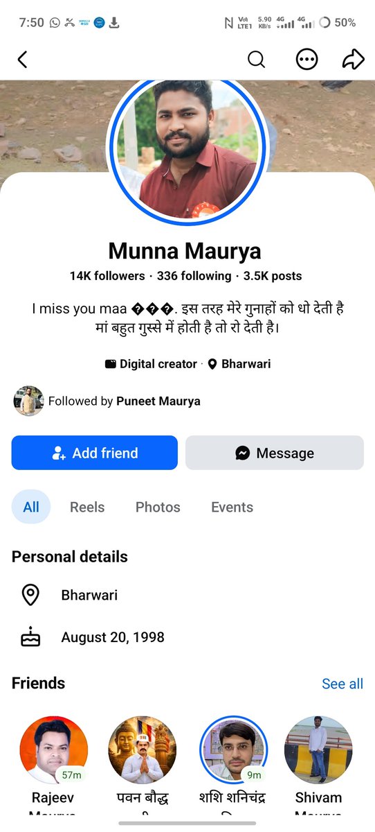 bkrambabu's tweet photo. महोदय @my @Uppolice @kaushambipolice ये लड़का लगातार हिंदू धर्म व देवी देवताओं पर अभद्र टिप्पणी कर रहा है फेसबुक पर 
जिससे धार्मिक भावनाएं आहत हो रही व लोगों में आक्रोश है

 कृपया उचित कार्यवाही करें।
@myadityanath
@KFast65191 
@AnjaniK35828678 https://t.co/oJONJXsU9U