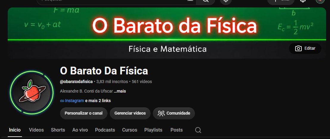 AlexandreBConti's tweet photo. eu tenho um canal no youtube com física e matemática de nível médio e superior, também tem divulgação científica! Falta pouco pra 4k! agradeço quem interessar e apoiar!  https://t.co/2T6ZFpkn3r https://t.co/EwDpWZdsfY