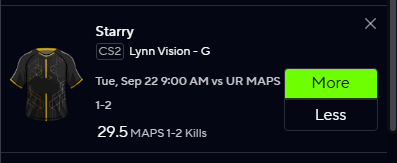 VOLTProjections's tweet photo. VOLT ⚡️ CS2 POTD ☣️

Starry "O" 29.5 Kills

Best price: Prizepicks, 29.5

Projection: 33.7 kills, 61 confidence 🔒

Current POTD record: 11-5 https://t.co/Rr3KH89M4n