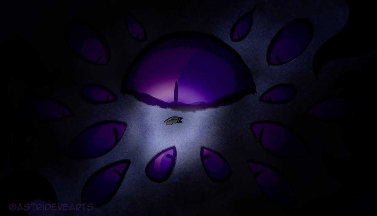 AstridEveArts's tweet photo. Day 21: Moonless Observer   
#artember #artember2026 #septemberartmonth #astridevearts https://t.co/rseYJCXCa7