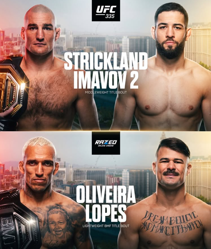 ramayan_69's tweet photo. 🚨The reported main and co-main event for UFC 335 on December 12 in Vegas👀

this will be such a fun card, tho Strickland and Oliviera would make it look easy. https://t.co/rDywxnchtN
