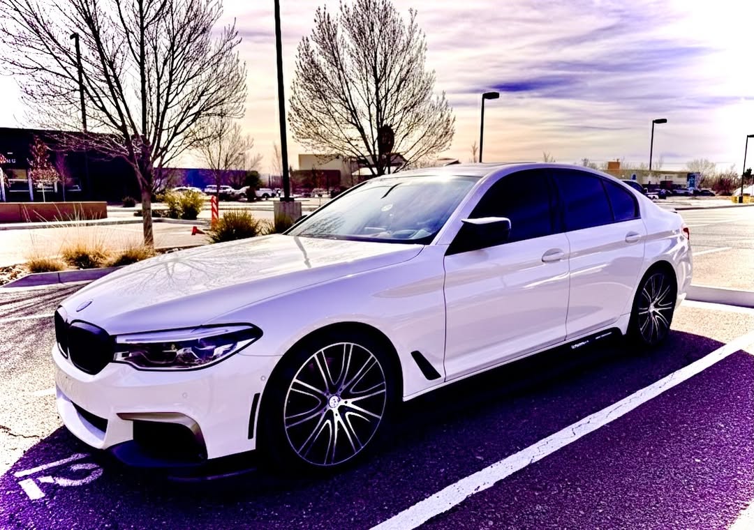 RuthaCreecie's tweet photo. Looks like a dream, runs like a nightmare. Alpine White hits different when you turn up the intensity. Custom exhaust done, Stage 2 loaded—the Luxury Missile is officially a problem. https://t.co/UDjYpJdBAS