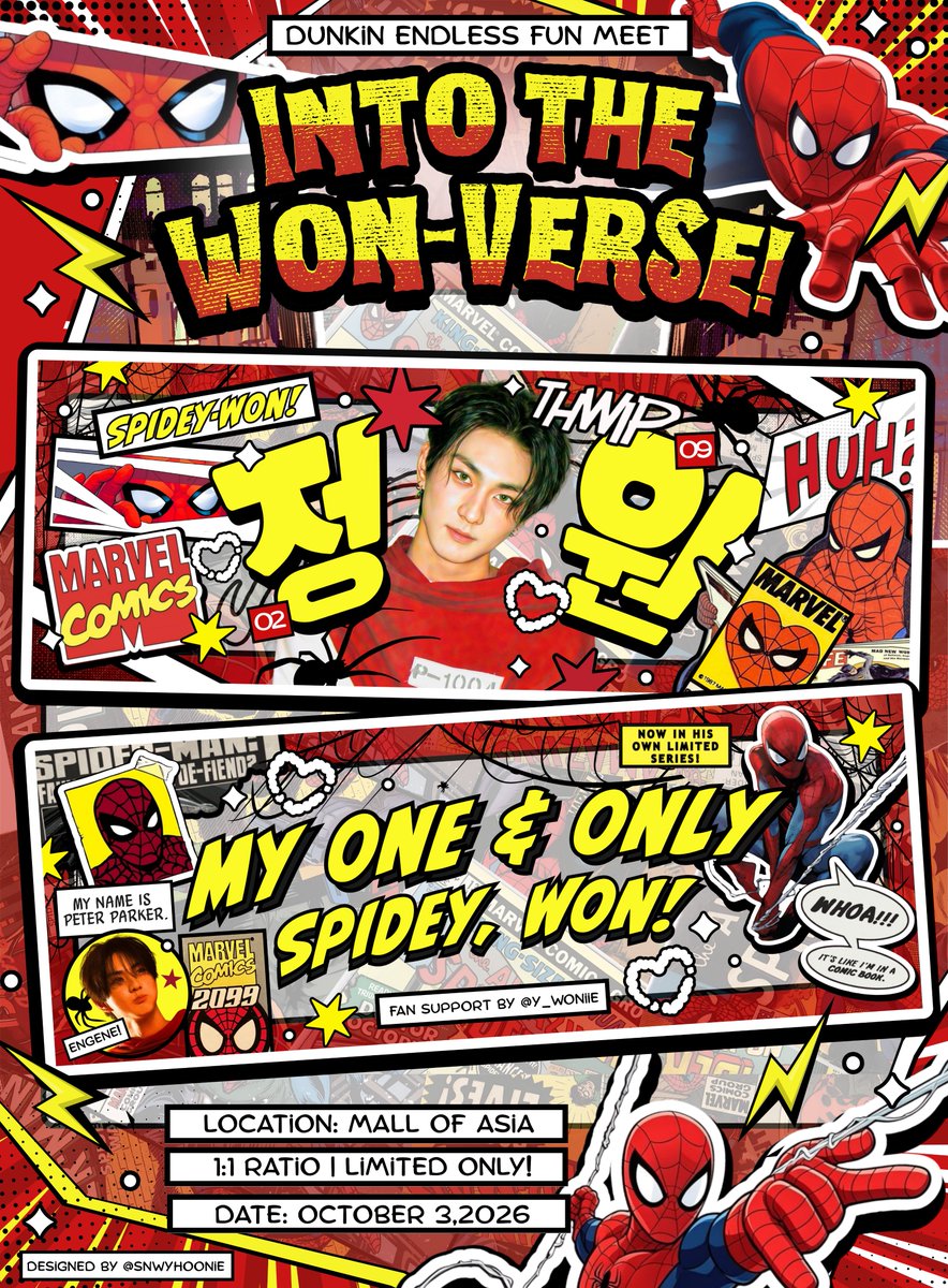 y_woniie's tweet photo. ⋆。��✩ MY ONE & ONLY SPIDEY, WON! ⋆🕷️
ENDLESS ENHYPEN DUNKIN’ FUNMEET
fan support by @y_woniie
✦ rt & like
✦ 1:1 limited quantity
✦ open for trades
See you, Engenes! let’s make our spidey swing louder! 🕷️❤️
#DunkinPH_ENDLESS #ENDLESSFunmeet #ENHYPEN https://t.co/pBrXqzFT6l