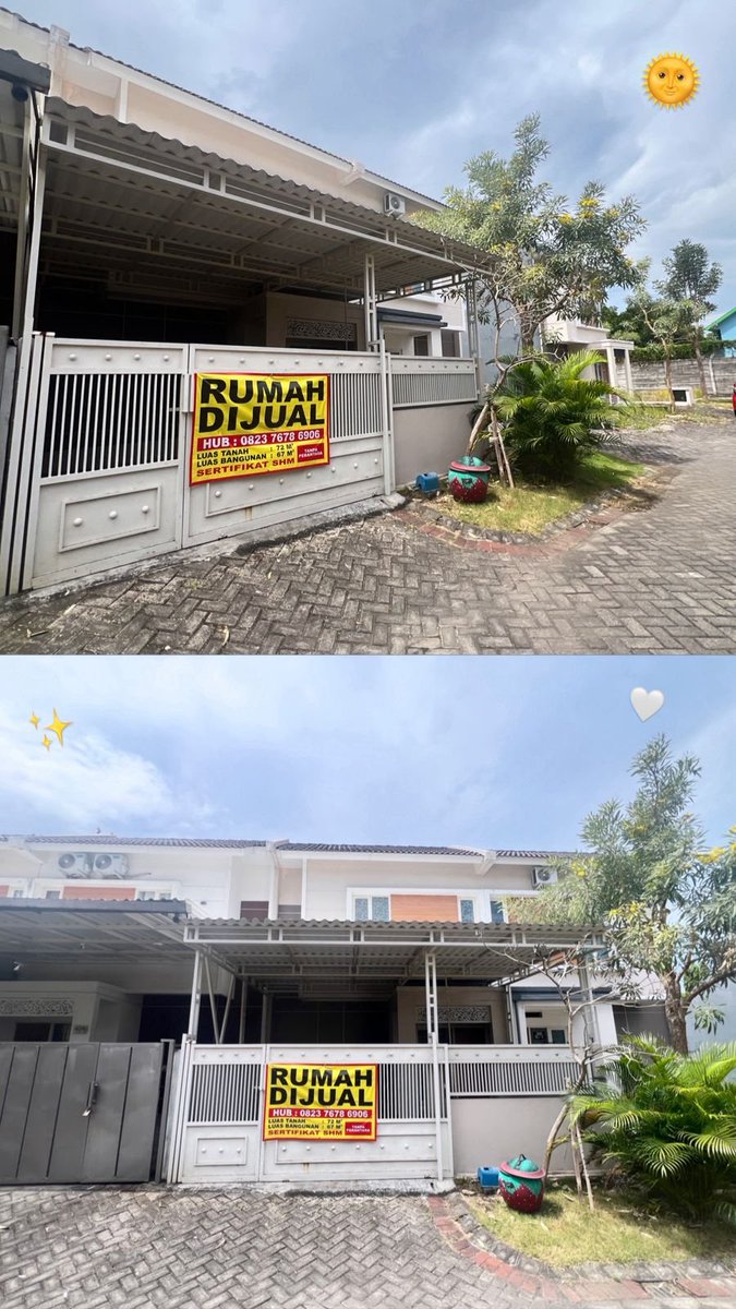 Pudjonoer's tweet photo. ✨DIJUAL RUMAH PRIBADI💫
[SUDAH RENOVASI, SUDAH LUNAS KPR, SUDAH SHM]

📍Lokasi di perumahan Grand Alexandria, Kecamatan Buduran, Kelurahan Dukuh Tengah (Akses utama lewat Jl. Raya Juanda, Akses lainnya lewat Jl. Perempatan Gedangan).

💰NEGO SAMPAI JADI RUMAH IDAMAN🤝🏡 https://t.co/hBN1Ah4b3i