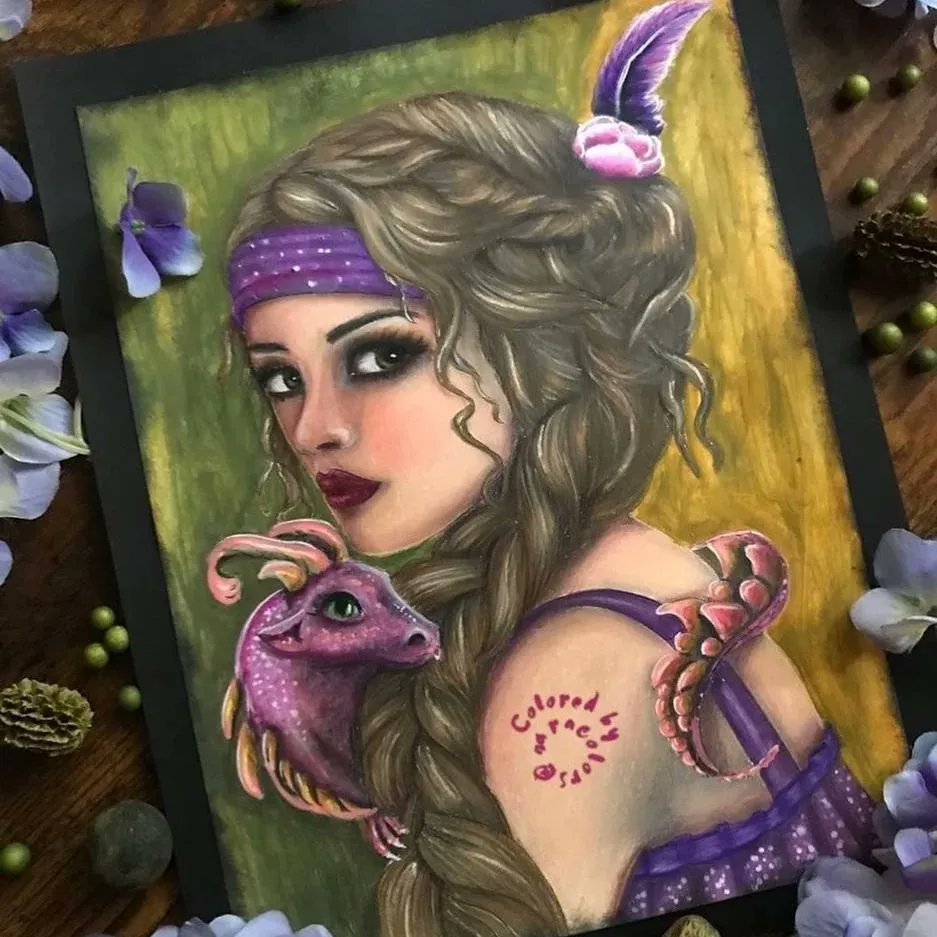 calimero134's tweet photo. @raen_art She looks stunning and the colour palette is so beautiful 💕 @naracolo1
Bonjour tout le monde🌸 J’ai eu tellement de plaisir en coloriant ce dessin de @raen_art. J’espère qu’il vous plaira. Bonne fin de semaine à tous. Bisous colorés💗💜 https://t.co/XYuWsXeDBY