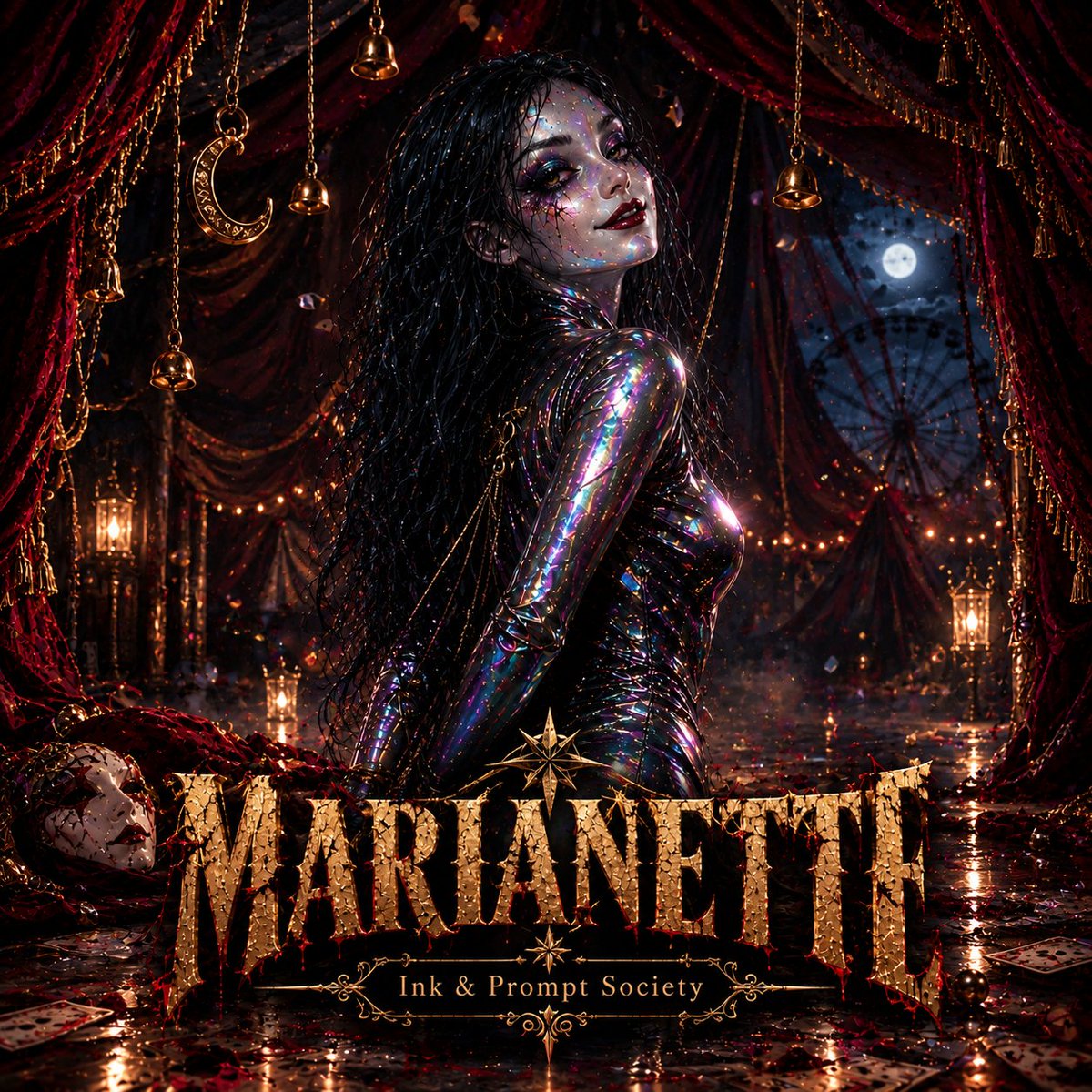 Valerit_Mon's tweet photo. Marianette
 walked off the stage
joints clicking like a clock in rain
they called her Nette when they still owned her
now the name is all that remains
Wood and wire under painted skin
a warlock’s pact burned into the grain
MH watched from the rafters
not a father 
just a chain.
For you, for you, for you. @WFTverse 
#Velka #InkPromptSociety