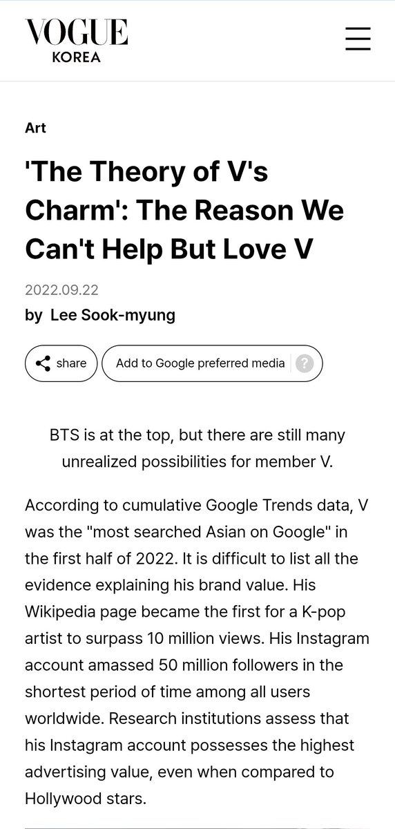 alexapolezhaeva's tweet photo. TAEHYUNG FOR VOGUE 
#VxCartier #TaehyungxCartier 

[Article] 'The Theory of V's Charm': The Reason We Can't Help But Love V

https://t.co/LQuJzyxmik 

2022.09.22 https://t.co/4WNtYmW6qV