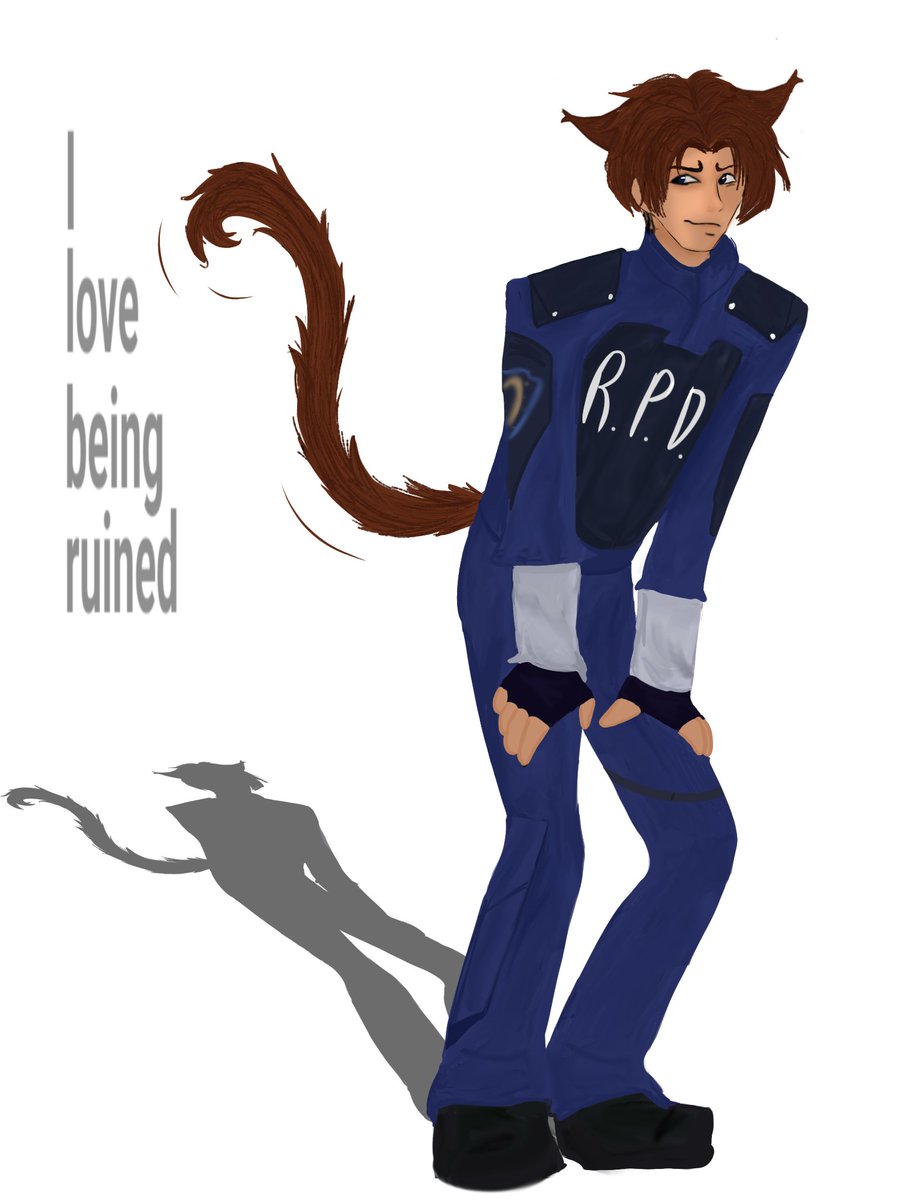 BluedLunatic's tweet photo. I forogt I made this hey catboy leon #ogre2 https://t.co/OTM8lEPbgn