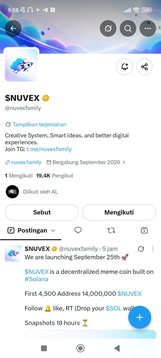 VinzAcc's tweet photo. @nuvexfamily Done joined
BcJp49dv9oyxUzRqcADpJuxb6c6gP5B8M3e1mTKZve5H https://t.co/TscdiLPYdk