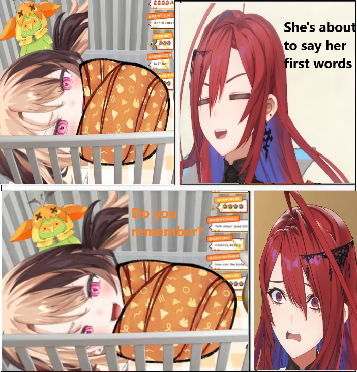 HololiveMemes's tweet photo. Oh how cute, her first wor. . . . https://t.co/fkHYBluupb