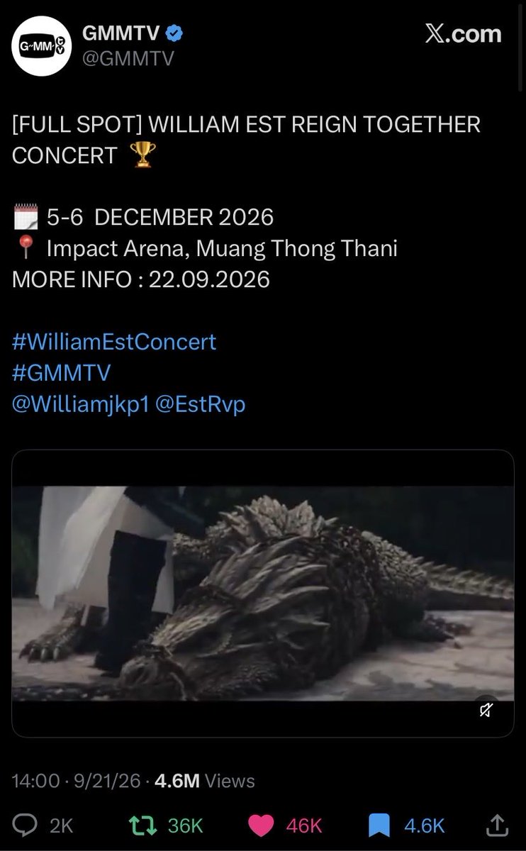 WETrendTeamTH's tweet photo. 📊 VIEWS UPDATE FOR OFFICIAL CONCERT TRAILER:

X: 4.6M 
IG: 2.4M 
FB: 337K 
YT: 156K 
TT: 717.7K 
🟰 TOTAL SUM VIEWS: 8.21M

#WilliamEstConcert #WilliamEst