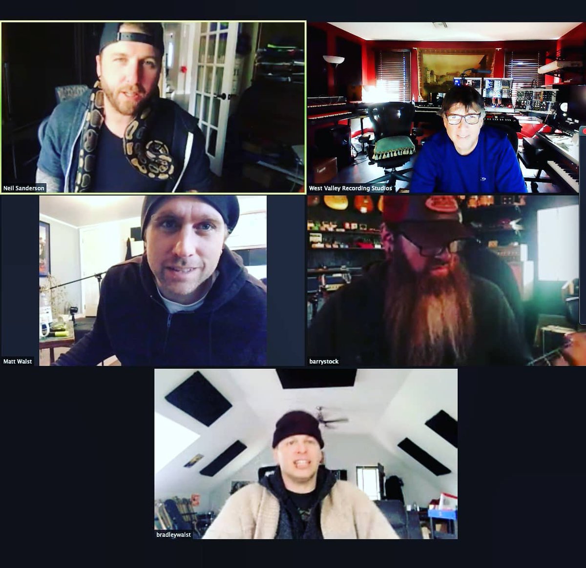 summerlack15's tweet photo. The daily @threedaysgraceofficial writing session for next record! Any idea what kinda song we are writing? The clue is there! @neil_threedaysgrace @vonstockula @mattjpwalst  @westvalleyrecording @rcarecords https://t.co/sbqgf1nRjH
