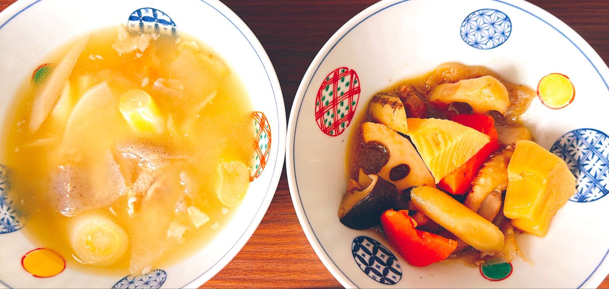 SxGo7's tweet photo. 豚汁と筑前煮〜 https://t.co/1yIQ691mqv