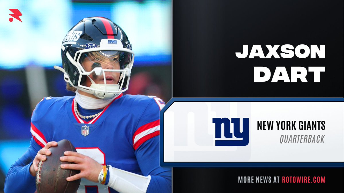 RotoWireNFL's tweet photo. Jaxson Dart (knee) is believed to have sustained a sprained MCL and "is expected to miss some time."

Via @RapSheet https://t.co/hNMd3xKiBl