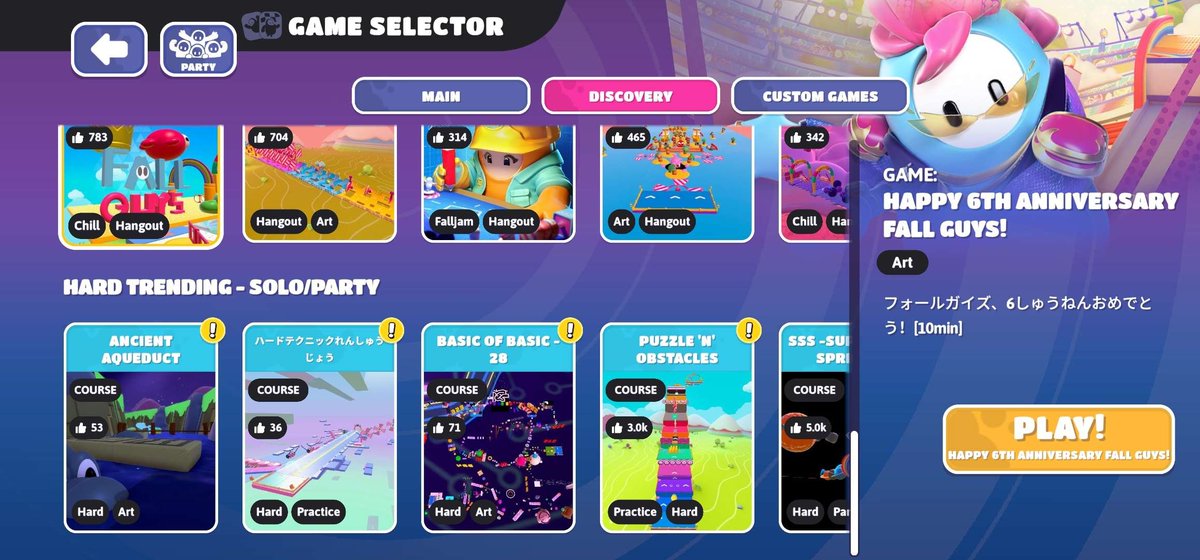 08botTG's tweet photo. #FallGuys #FallGuysCreative #FallGuysMaker
12th basic map in a Discovery streak !
no series has reached this (most series doesn't even have 12 maps), I'm so happy about getting an undeserved record to be honest
It's all thanks to yall playing my map, thank you 🥹 https://t.co/fJDXj9fAKT