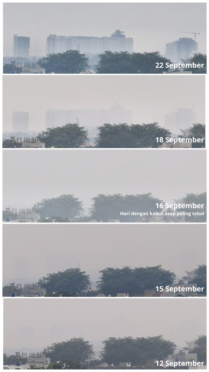 oomakbar's tweet photo. Visual perbandingan hari ke hari kabut asap di Medan, asap sepenuhnya sudah hilang sejak 2 hari yang lalu, hujan merata terus terjadi... https://t.co/3zvTd3SZXI