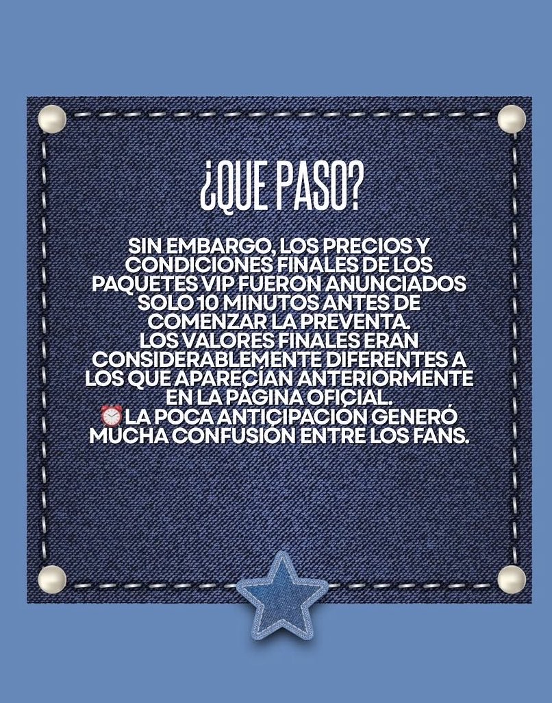 FreyaSkyeMx's tweet photo. No buscamos generar conflicto ni exigir una reducción de precios, sino que los fans afectados sean escuchados y, si es posible, puedan acceder a la experiencia VIP sin tener que comprar otra entrada 💙

Créditos de las fotos: @/freyaskye.cl en ig

(1/3) https://t.co/0c6w4mJlrT