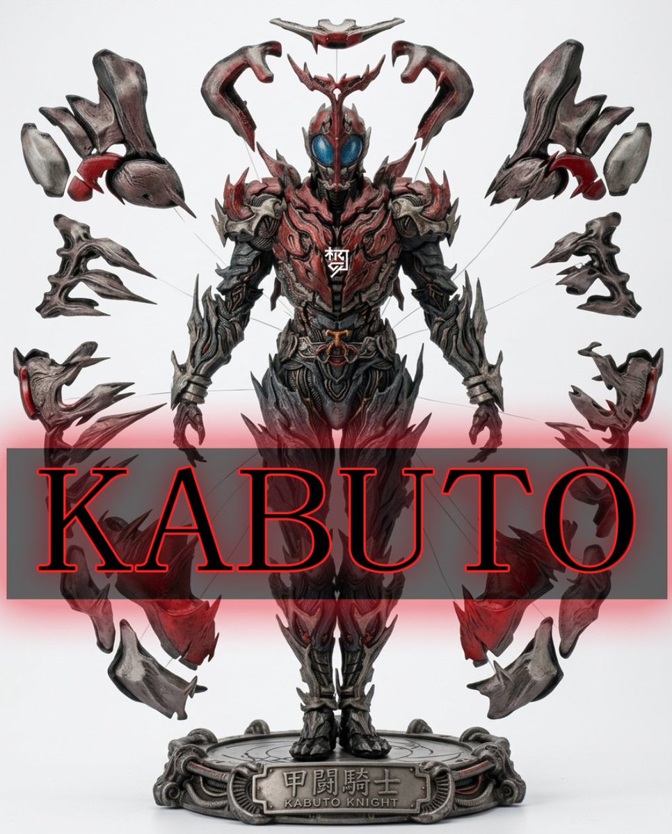 karaleung666's tweet photo. 稍微修了一下昨天画的KABUTO比例
最后 模拟立体化 by AI https://t.co/uZ3an1a6T7