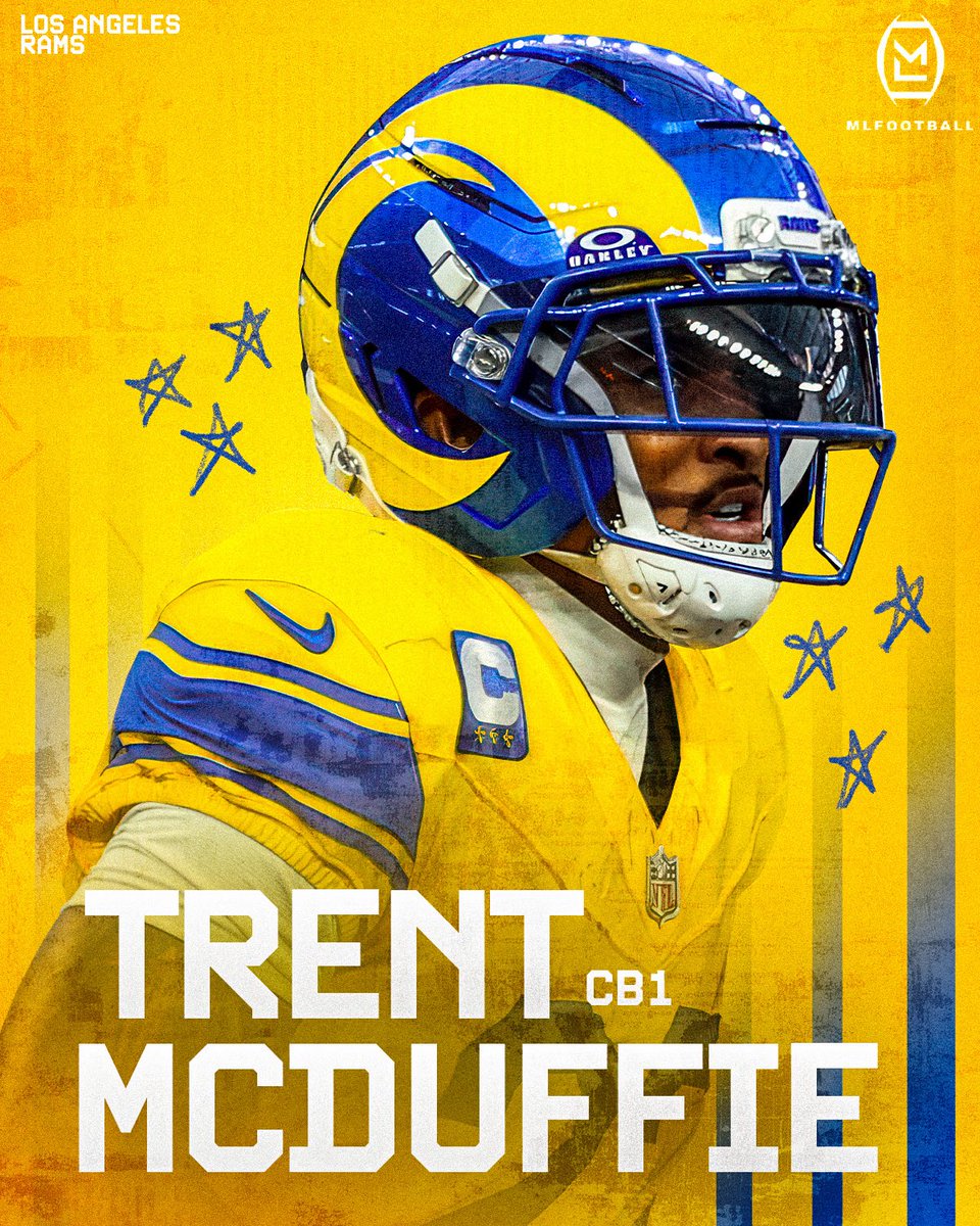 MLFootball's tweet photo. 🚨🚨DOMINANT🚨🚨

#RAMS CB TRENT MCDUFFIE ABSOLUTELY SHUT DOWN #GIANTS STAR WR MALIK NABERS TONIGHT.

• Zero catches
• Zero yards
• Zero touchdowns 

McDuffie also had an interception and has been completely lock down since joining LA.

ONE OF THE BEST CORNERS IN FOOTBALL. https://t.co/32W9xxOi3v