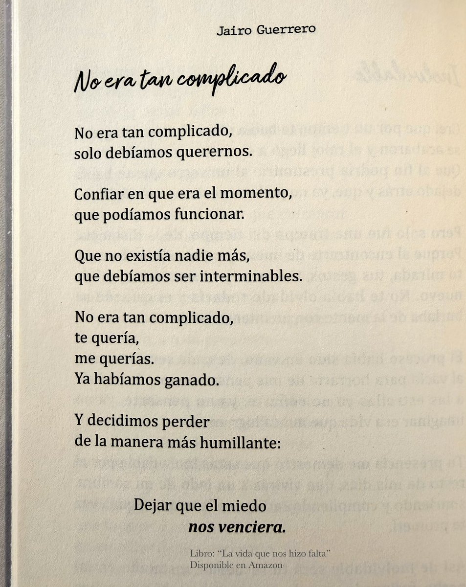 JaiiWriter's tweet photo. De mi libro: “La vida que nos hizo falta” 📗 https://t.co/BqAeSEDv9m